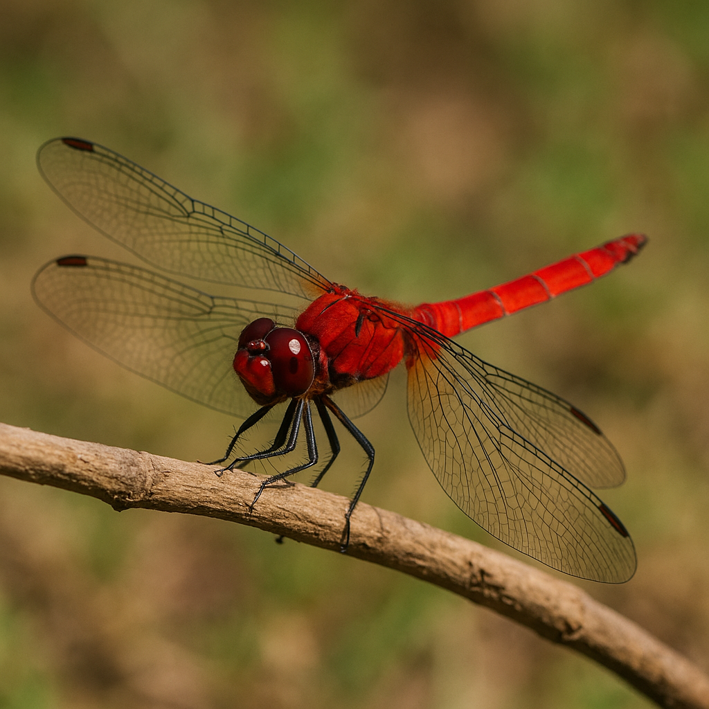 vermilion forester (lyriothemis defonsekai) in Lyriothemis defonsekai inhabits tropical and subtropical regions, favoring areas with slow-moving freshwater bodies such as ponds, lakes, and streams.