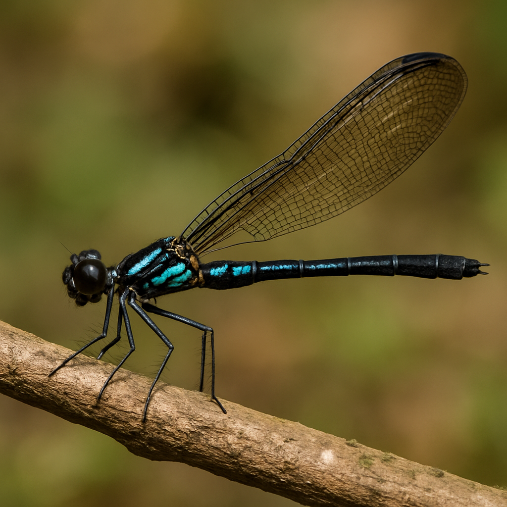 alwis's shadowdamsel (ceylonosticta alwisi) in Ceylonosticta alwisi inhabits dense tropical forests with abundant vegetation and a variety of tree species.
